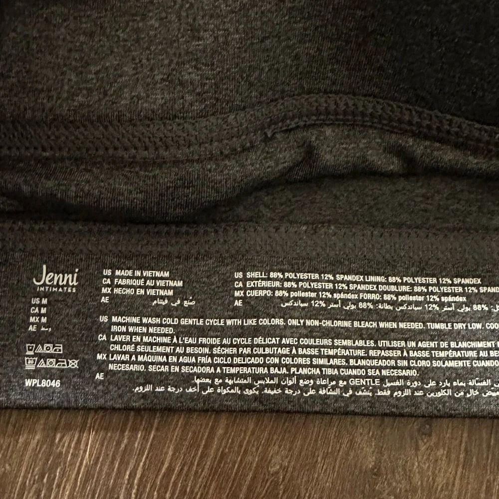 JENNI Square Neck Bralette Gray Size Medium - Picture 3 of 5